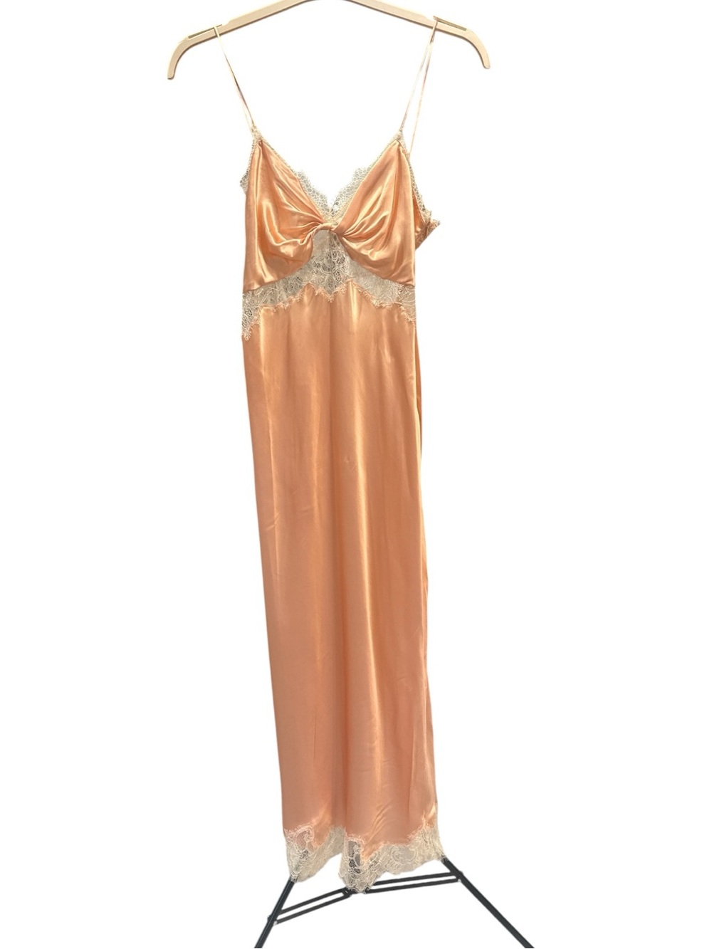 LoveShackFancy Orianne Maxi Slip Dress, Peche - Picture 7 of 13